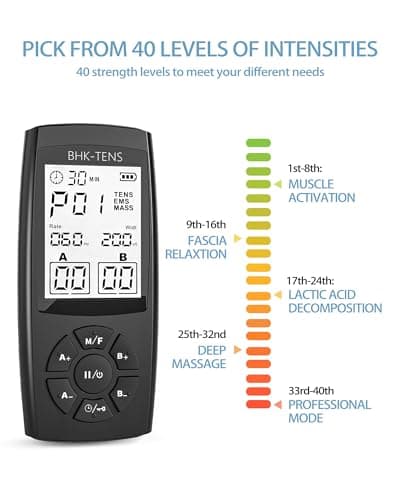 TENS Unit Muscle Stimulator for Pain Relief Therapy, 22 Modes EMS TENS Machine, Electronic Muscle Relaxer for Shoulder Pain Relief, Back Pain, Shoulder Neck Pain Relief - Thumbnail 4