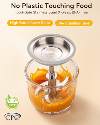 IAGREEA 9 IN 1 Glass Baby Food Maker, One Step Baby Food Processor Steamer Puree Blender Grinder Mills Machine, 10 OZ Auto Cooking & Grinding for Healthy Homemade Baby Food with 3 Age Stages, BPA-Free - Thumbnail 3