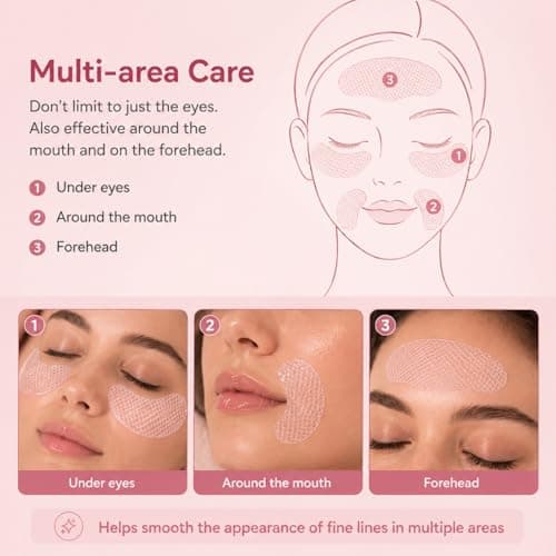 Watofun PDRN Under Eye Patches for Puffy Eyes & Dark Circles with Peptide, Niacinamide & Collagen, Hydrating Eye Mask for Rejuvenating & Nourishing, Travel Essentials 60 Count, Korean Skin Care - Thumbnail 4