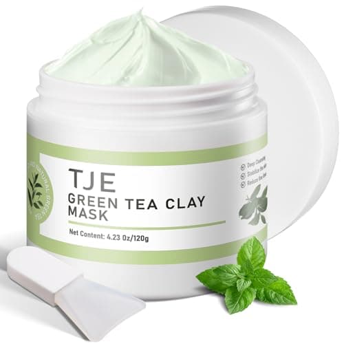 TJE Green Tea Clay Mask, Green Tea Cleanse Face Mask, Deep Pore Cleansing Mask, Moisturizing & Purifying, Remove Blackheads & Acne for All Skin Types - Image 1