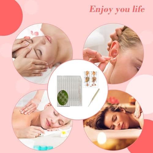 GGFSSQ Ear Seeds Acupuncture Kit - 200 Pieces - Acupressure with Ears Seed, with Bonus Free Chart and Brass Acupressure Probe - for Balance & Wellness (silver-200pcs) - Thumbnail 5