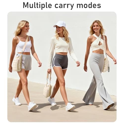 WOOMADA Water Bottle Holder RFID Crossbody Bag for Women, Ideal for Walking, Hiking, Cycling(beige) - Thumbnail 6