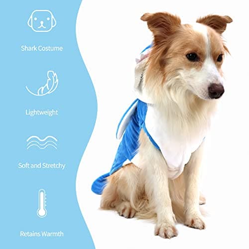 NACOCO Pet Shark Costume Clothes, Cute Christmas Dog Apparel Outfit for Large Dogs, Fall and Winter (Blue, 5XL) - Thumbnail 6