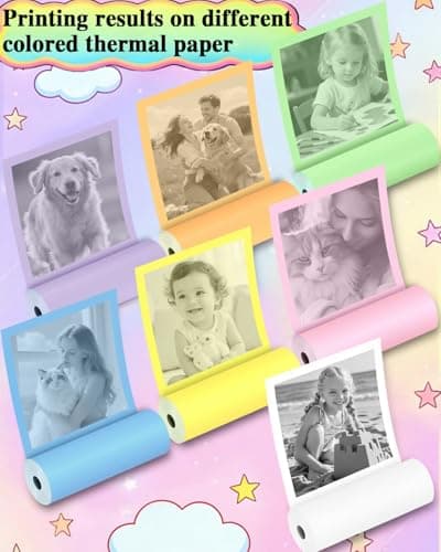 20 Rolls Instant Camera Refill Print Paper, HD Kidizoom Print Camera Paper Refill for Most Kids Instant Camera BPA Free (0.98" x 2.24") - Thumbnail 5