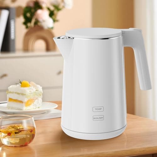 Electric Kettle 1.0L 1200W, 7 Temp Settings, 4H Keep-Warm, Fast-Boil Stainless Steel Electric Tea Kettle, 120V Water Boiler with Auto-Shut Off, Cool Touch PP Exterior for Home Office, White - Image 1