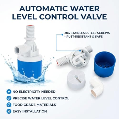 LAGWIUY 3PCS Automatic Water Level Control Valve, 3/4" Top Inlet Shut Off Float Valve for Water Tank, Pool, Livestock, Troughs - Thumbnail 2