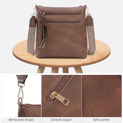 GEMIU Crossbody Purses for Women Multi Pocket Crossbody Bags for Women Trendy Dark Taupe - Thumbnail 5