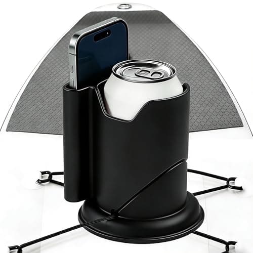 WEZKYLCG Upgraded Kayak Cup Holder, Paddle Board Drink Holder, 2-in-1 Drink & Phone Holders, Kayak Accessories for SUPs, Canoes, Surfboards, Cups or Water Bottles/Cans (Black)