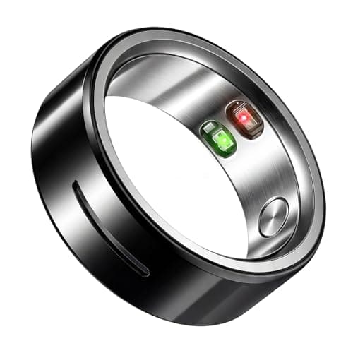 AIZO VENTIX Smart Ring for Men Women, Ceramic Fitness Tracker Ring with Heart Rate/HRV/Sleep/Fitness Management,Vibration Alerts,Women Health, Waterproof, iOS&Android(Black, 8) - Image 1