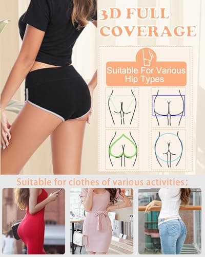 CAILECOTTON Womens Underwear Cotton Underwear for women High Waisted Full Coverage Brief Soft Stretch Breathable Everyday Hipster Ladies Pantie Comfy Briefs - Multi 5 pack - Thumbnail 2