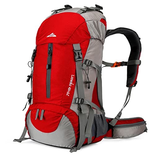 Loowoko 50L Hiking Backpack, Waterproof Camping Essentials Bag with Rain Cover, 45+5 Liter Lightweight Backpacking Back Pack - Image 1
