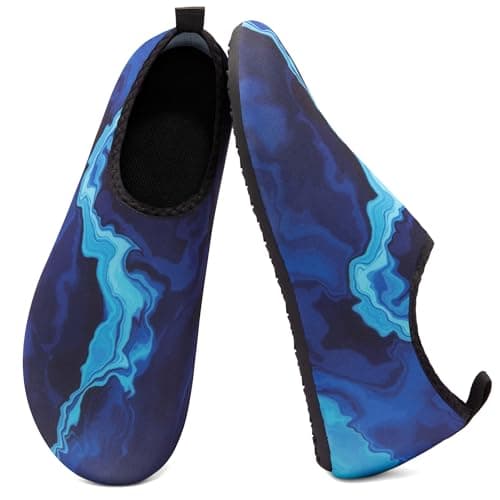 Men Women Water Shoes Quick-Dry Aqua Socks Barefoot Slip-on Summer Slippers for Beach Swim Sport Surf Yoga Exercise Blue Mix - Image 1