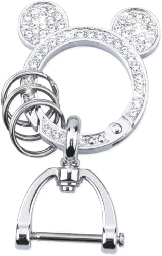XUPEIXUN Bling Keychain, Carabiner Keychain with Key Ring, Cute Rhinestone Crystal Key Chain for Women - Thumbnail 4