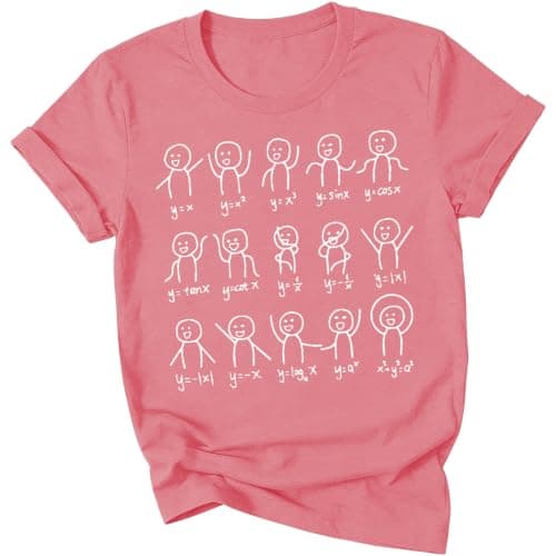 Math Teacher Shirts for Women- Math Lover T-Shirt Math Teacher Short-Sleeve - Image 1