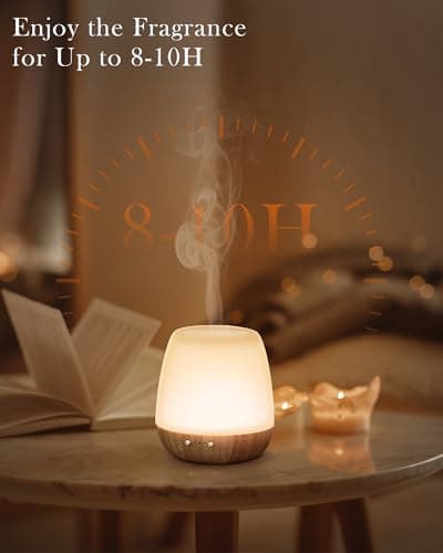 Onaboviva Essential Oil Diffuser -2.4MHz Ultrasonic Glass Diffuser for Home&Commercial,180ml, Pulse&Continuous Mist, 1/3/8H Timer, Waterless Auto-Off, Silent (≤25dB), Aromatherapy Diffuser with Light - Thumbnail 3