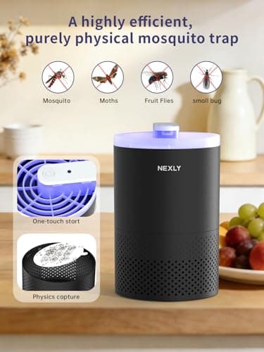 NEXLY MK029 Bug Zapper Trap Indoor in Home Mosquito Zapper Mosquito Killer Fruit Fly Traps Flying Insects Zappers Gnats House Energy Conservation UVA Zapper for Bedroom Livingroom Kitchen Basement - Thumbnail 3