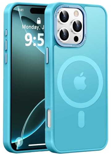 Newfuture Designed for iPhone 16 Pro Max Case with Magnetic [13 FT Military Drop Protection] [Compatible with Magsafe] Slim Translucent Matte Shockproof with Anti-Fingerprint Phone Case, Lake Blue - Image 1