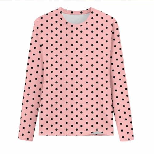 Womens Base Layer Tops Long Sleeve Fall Clothes Pink Medium - Thumbnail 5