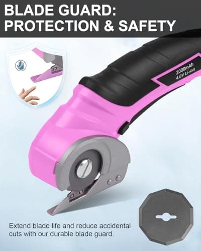 Stocking Stuffer for Women Gifts - Cordless Electric Scissors Cardboard Cutter Power Tools for Men Heavy Duty Box Shears with Safety Lock for Cardboard, Crafting, Carpet, Leather - Thumbnail 3