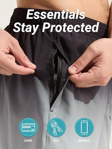 Arcweg Mens Swimming Trunks 2 in 1 with Boxer Liner 5.5" Quick Dry Swimwear Bathing Suit Swim Shorts with Zipper Pockets - Thumbnail 4