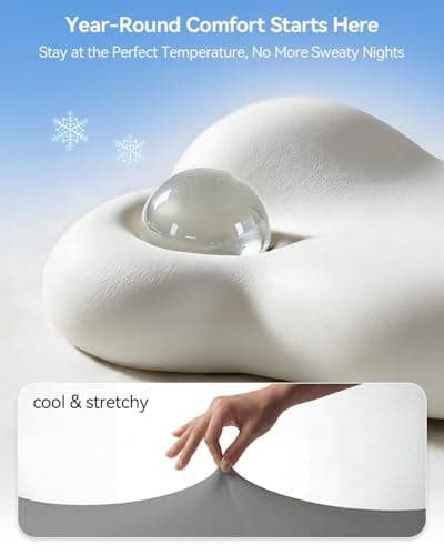 COMFYPIL Cervical Pillow for Neck Pain Relief, Ergonomic Contour Memory Foam Pillow for Side Back Stomach Sleepers, Deep Sleep Pillow for Cloud-Soft Shoulder Support with Cooling Pillowcase, Grey - Thumbnail 5