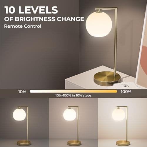 MOITA Cordless Table Lamp for Bedroom, Large LED Lamp for Living Room with Frosted Glass Shade, Bedside Lamps with Remote for Nightstand, 12 RGB Colors and 3 CCT Options - Thumbnail 3