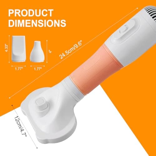 3-in-1 Pet Hair Dryer & Slicker Brush for Dogs & Cats – Portable, Professional, Adjustable Temp, Overheat Protection Dog Hair Dryer (pink) - Thumbnail 5