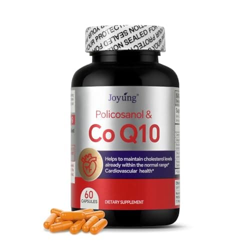 Joyung CoQ10 200mg with PQQ & Policosanol Supplement - High Potency Ubiquinone for Heart Health & Cholesterol Support - Energy Booster with Ginkgo Biloba, Rice Bran & Olive Leaf - 60 Capsules - Image 1