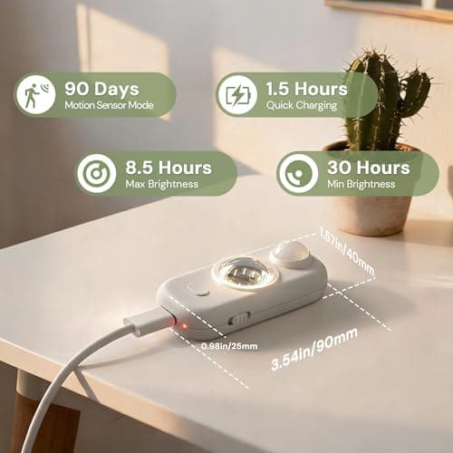 L LOHAS LED Rechargeable Motion Sensor Under Cabinet Lighting, 6-Pack - Thumbnail 6
