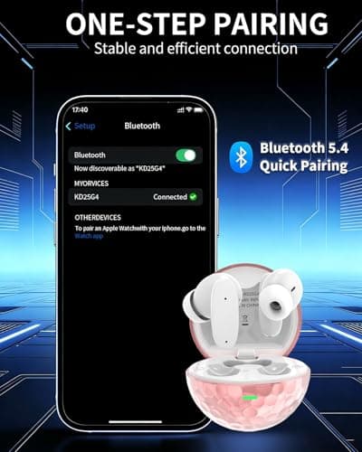 KDYNIX True Wireless Earbuds, Bluetooth 5.4 Headphones with Dual ENC ANC Noise Canceling, 13mm Drivers for Deep Bass Stereo, IPX7 Waterproof, 18H Playtime, USB-C Charging Case for iPhone Android - Thumbnail 3