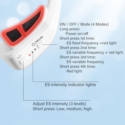 CNBHEABY Under-Eye Red Light Therapy Device, 2 Modes Beauty Glasses Device with Eye Massage - Thumbnail 2