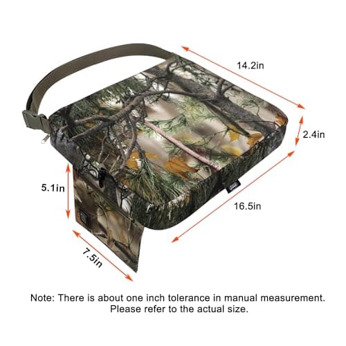 MDSTOP Heated Hunting Seat Cushion, Waterproof Seat Pads for Tree Stand & Ladder Stand, for Hunting, Ice Fishing, Hiking, Camping, Battery Included (Camo) - Thumbnail 6