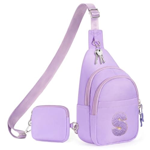 X-KIDS Initial Fanny Pack for Teen Girls Cute Crossbody Bag Sling Purse Personalized Gift for Tween Girl Kids 6-14 Years Old - Image 1