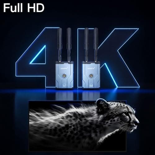 TONGTION Wireless HDMI Transmitter and Receiver, Wireless HDMI Extender with Loop Out, 500m(1640ft) 5.8GHz 1080P for Streaming from DSLR,Laptop,Netflix,YouTube to TV/Projector - Thumbnail 2