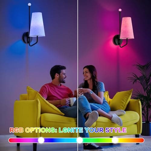 MHSNL Battery Operated Wall Sconces,Rechargeable Wall Lights with 12 Colors Remote Dimmable Cordless Battery Sconce Indoor Wall Lamps for Bedroom Living Room Bedside Hallway Stairs Black 1 Pack - Thumbnail 6