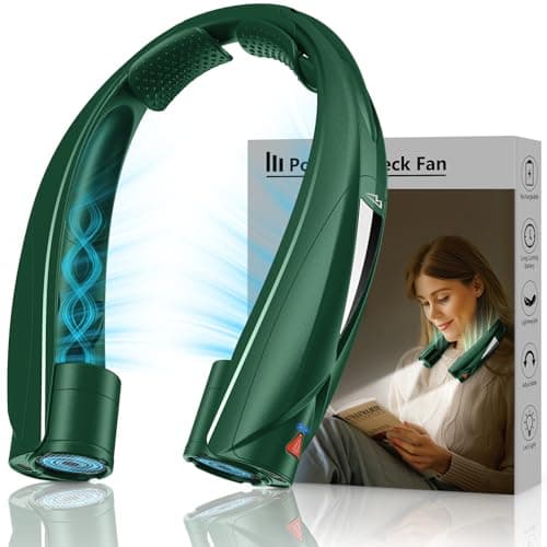 Laimiod Portable Neck Fan - with LED Book Light, 6-20 Hrs Long Battery, 6-Speed Adjustable, USB-C Rechargeable, Ultra Quiet, Hands-Free Personal Cooling for Men Women Outdoor Indoor - Image 1