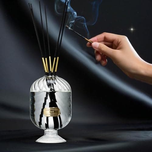 Reed Diffuser Set, Pretty Valley Home Diffuser 200Ml / 6.76 fl OZ Gift Box - Includes Reed Diffuser Sticks, Long Lasting Fragrance Oil and Glass Bottle for Office Living Room Decor (Cassis Blanc) - Thumbnail 3