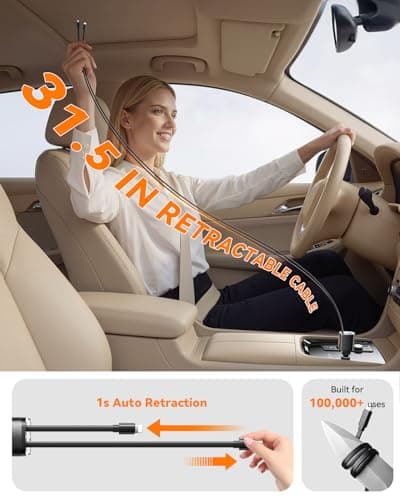 Retractable Car Charger 5-in-1, SUPERONE 90W Car Phone Charger with Dual Cables Fast Charging, USB C Car Charger Adapter with Multi Ports for iPhone 17/16/15/14/13/12, Galaxy S25, Pixel, ipad - Black - Thumbnail 5