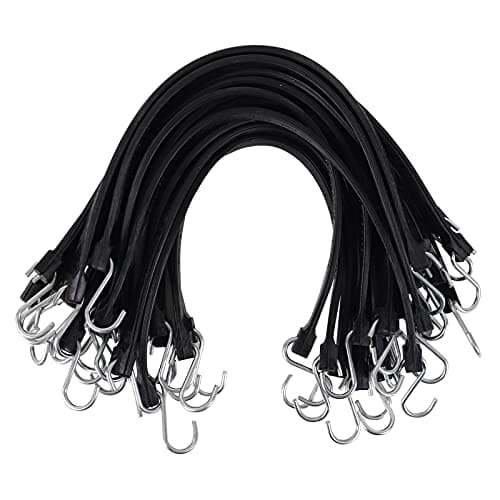 XSTRAP STANDARD 20 Pack 21'' Adjustable Rubber Tarp Straps, EPDM Bungee Cords with Hooks, Ideal for Securing Tarps, Canvases, Flatbed Trailers - Image 1