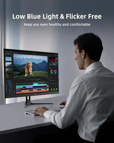 KTC 32 Inch Computer Monitor 2K - 1440P IPS Monitor 120Hz, Adaptive Sync, 109% sRGB, HDR10, Eye Care, HDMI Displayport, Tilt, VESA Compatible, 100Hz PC Monitors for Home Office Gaming, White, H32D6 - Thumbnail 6