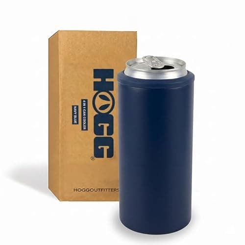 4 in 1 Universal Can Cooler - Navy Blue, Can Holder Insulated, Beer Bottle Cooler, Universal Holder for All Drink Sizes, Stainless Steel Insulated Tumbler, Tailgating Accessories - Image 1