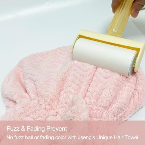 Jseng 3Packs Microfiber Hair Towel for Women - Quick-Drying, Super Absorbent Hair Wrap with Bow Design, Soft Hair Towel Turban for Curly Long Wet Hair - Thumbnail 6