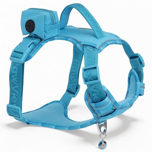 Heavy Duty Outdoor No Pull Dog Harness with Handle, Escape Proof Waterproof Vest, Adjustable Reflective Pet Harness with Front Clip, Detachable Pouch & QR ID Tag for Hiking & Trail Running (XL) - Image 1