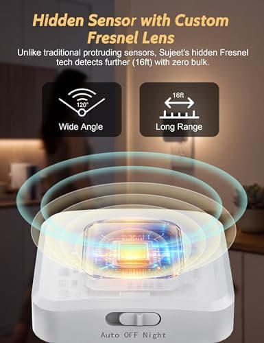 Sujeet Plug-in LED Night Light with Motion Sensor & Dusk to Dawn, 3 Color Temperatures (1800K/2700K/5700K), 5 Preset Brightness Levels, Backlit Design, 1-80LM Dimmable for Kids Bedroom, Hallway 4 Pack - Thumbnail 5