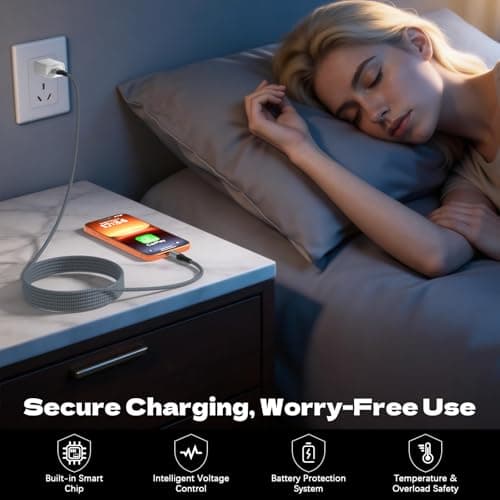 USB A to USB C Cable for CarPlay [2 Pack 6FT], 60W Charging Cable,Type C Charger Cord, USB C Data Cable for Samsung Galaxy S25 S24 S23 Series, Note 20, iPad, iPhone 17/16/15 and USB-C Devices - Thumbnail 6