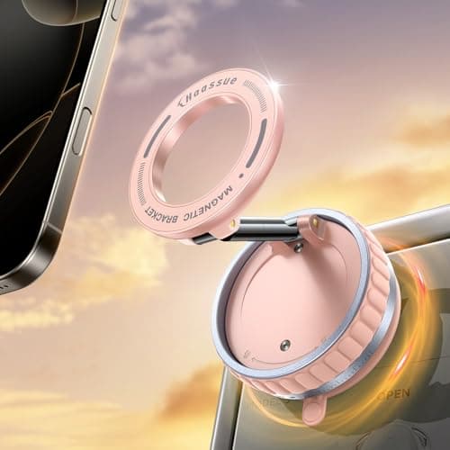 2026 Upgraded Vacuum Suction Cup Phone Mount for Magsafe [109+LBS Strongest Suction], 360° Adjustable Foldable Vacuum Magnetic Phone Holder for Car [24 N55 Stronger Magnets], for iPhone 17/16/15/14/13 - Image 1