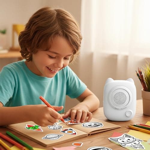AI Voice Thermal Sticker Printer for Kids, Portable Inkless Mini Sticker Maker Machine, Pocket Photo Printer for DIY Journaling, Study Notes, Coloring Pages & Gifts - Thumbnail 6