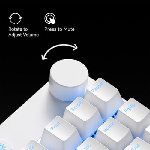 MCHOSE Mix 87 TKL Wired Gaming Keyboard Magnetic Switch Hall Effect Keyboards Rapid Trigger SOCD 8K Polling Rate Volume Knob Adjustable Actuation Point RGB Lighting HotSwap Black Apollo Switch - Thumbnail 5