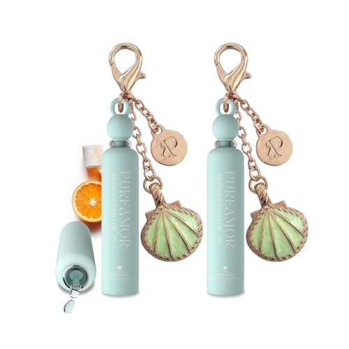 PUREAMOR Pheromone Perfume for Women, Moonlight Mellow 2-Pack Keychain Perfume – Sweet Gourmand Scent with Neroli, Orange Blossom & Marshmallow, Long Lasting Extrait de Parfum, 0.07 oz / 2 ml Each - Image 1