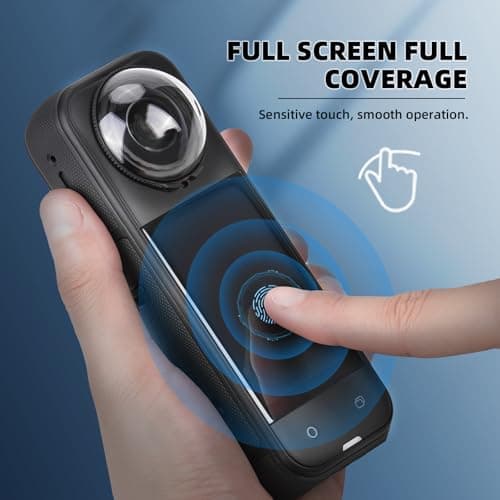 Flymile Insta 360 X5 Premium Lens Guard + 2 Pack Screen Protector Accessories Bundle, 10H Transparency Tempered Glass Film Lens Cover for Insta360 X5 Protective Kit Anti-scratch Camera[Bubble Free] - Thumbnail 6